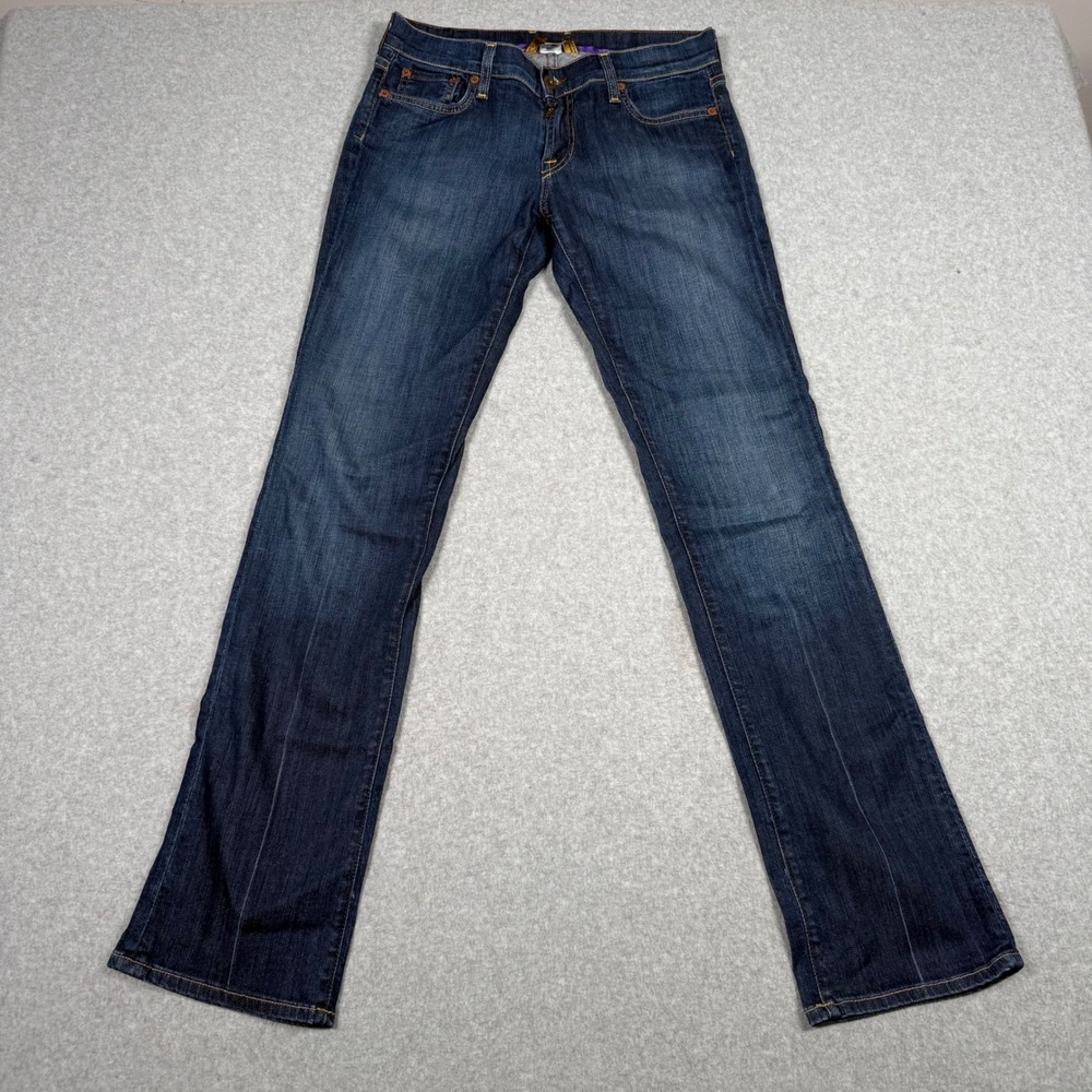 Lucky Brand Vintage 90s Sundown Straight Jeans 6/28 Dark Blue Denim Made in USA